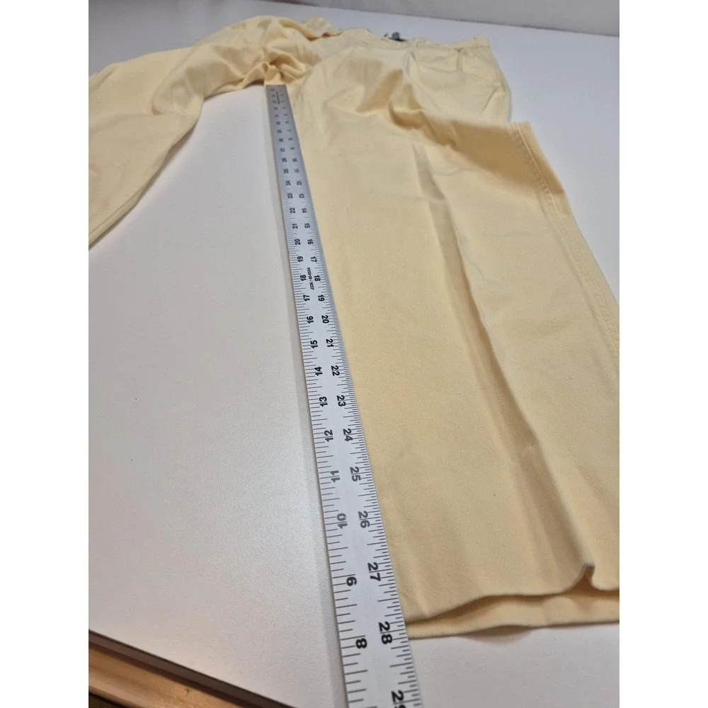 Polo Ralph Lauren Classic Golf Pants Mens 34x28 Yellow Pleated Chino USA FLAW